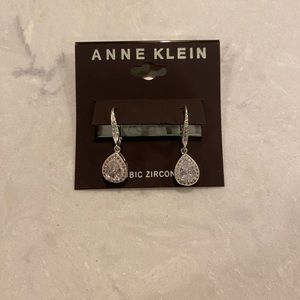 Anne Klein dangle diamond earrings, brand new